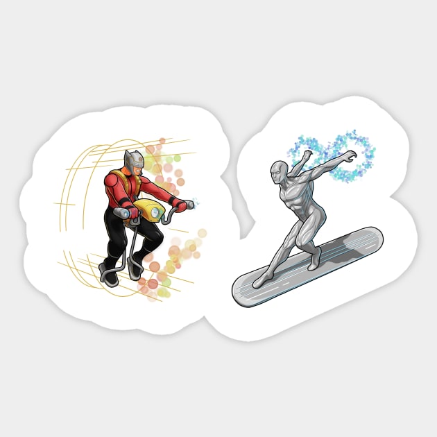 Orion vs Silver Surfer Sticker by DynamicDuel